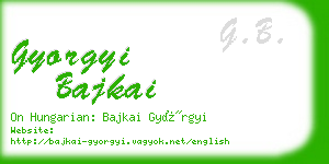 gyorgyi bajkai business card